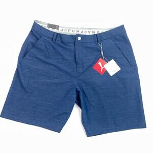 PUMA Golf Shorts Men 38 Weekender Fit  Blue Relaxed Stretch Above Knee 9" inseam